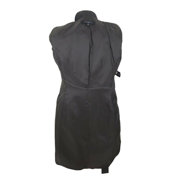 NINE WEST~Woman Size 2~ Black/Gold Trench Coat Button Up, Belted. - Picture 9 of 11